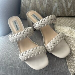 Steve Madden Neutral Braided Sandal Heels Size US Women 9